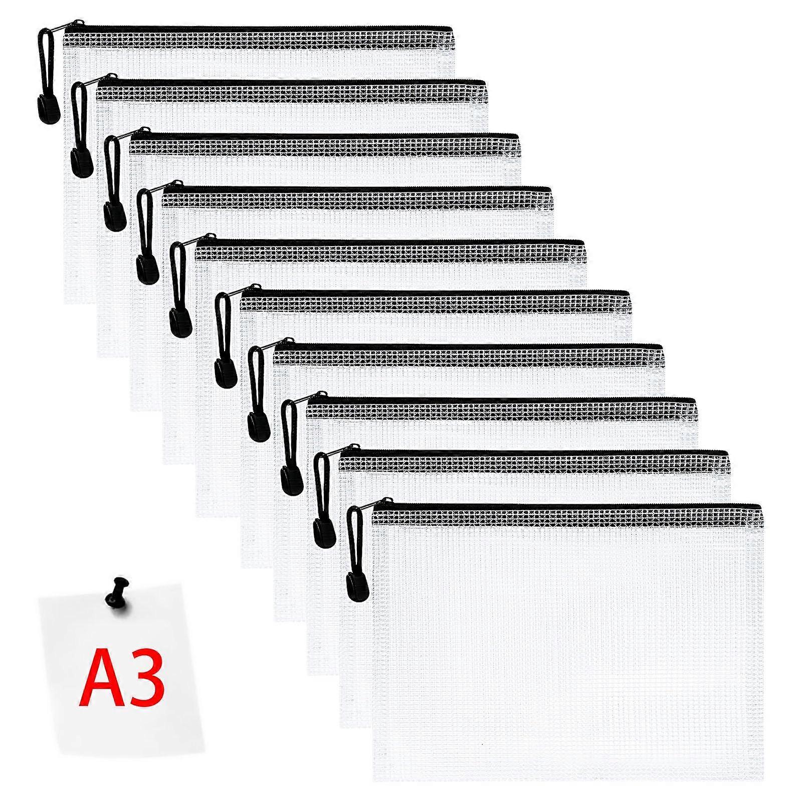 Pvc Zip Document Map, 10 Stuks A3 Zip Folder Zak