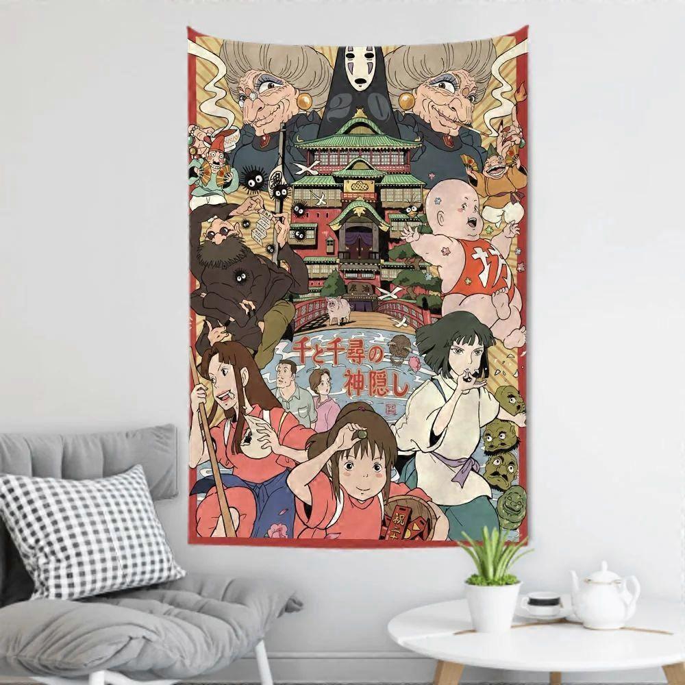 Tapestry Ukiyo E Samurai Miyazaki Anime