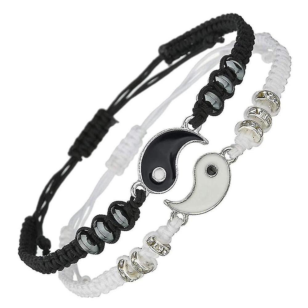 2pcs Yin Yang Freunde oder Paare Armbänder Geschenk