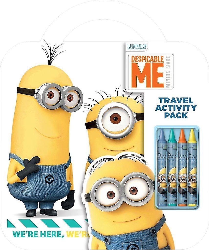 Despicable Me Travel Activity Pack Colouring Pad Pencils Childrens Activity Set