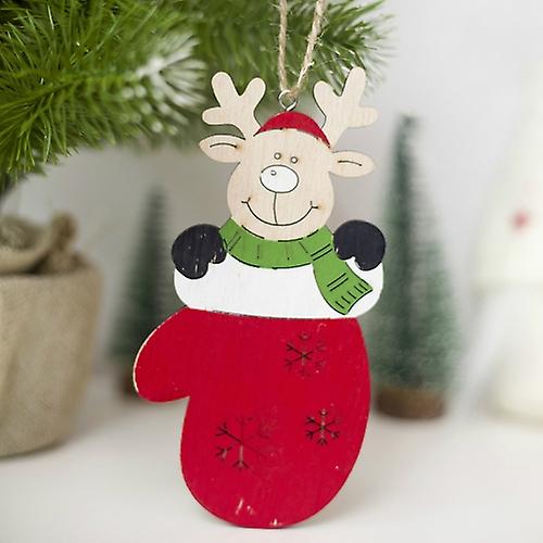 2 Pcs  Creative Painted Christmas Tree Decoration Pendant