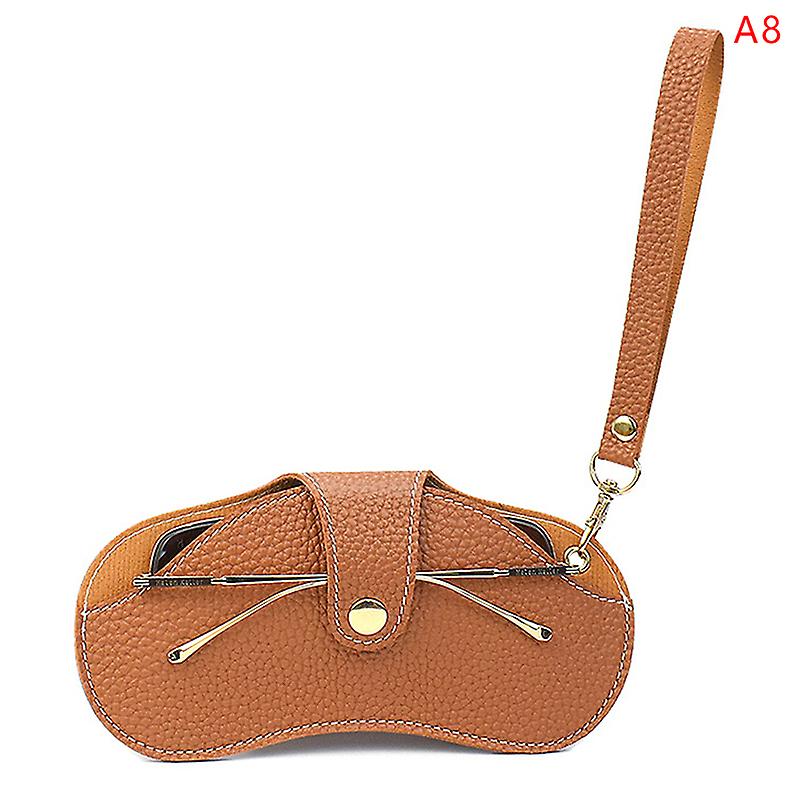 New Simplicity Snap Glasses Case Pu Leather Eye Glasses Container Cover