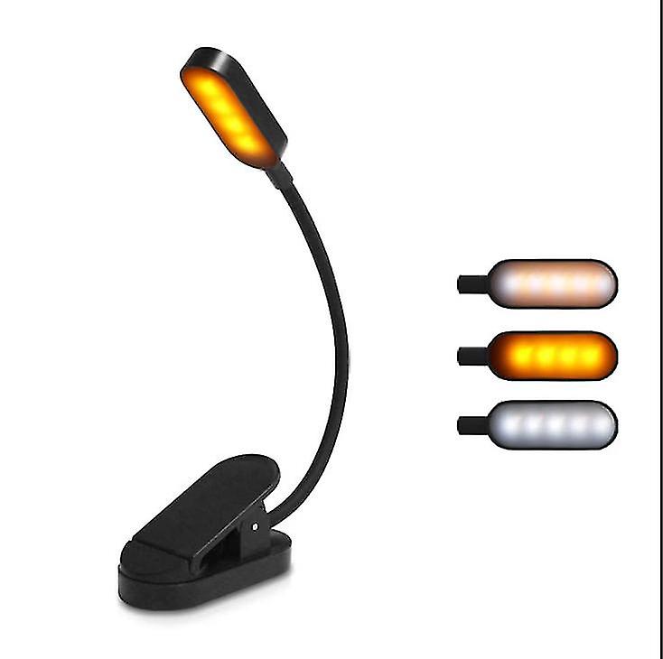 Reading Light 9 Led Reading Light Clip Lamp Usb Rechargeable 9 Brightness Modes And 3 Color Temperature, 360 Flexible Neck Clamp Lamp For Bed, Book, N