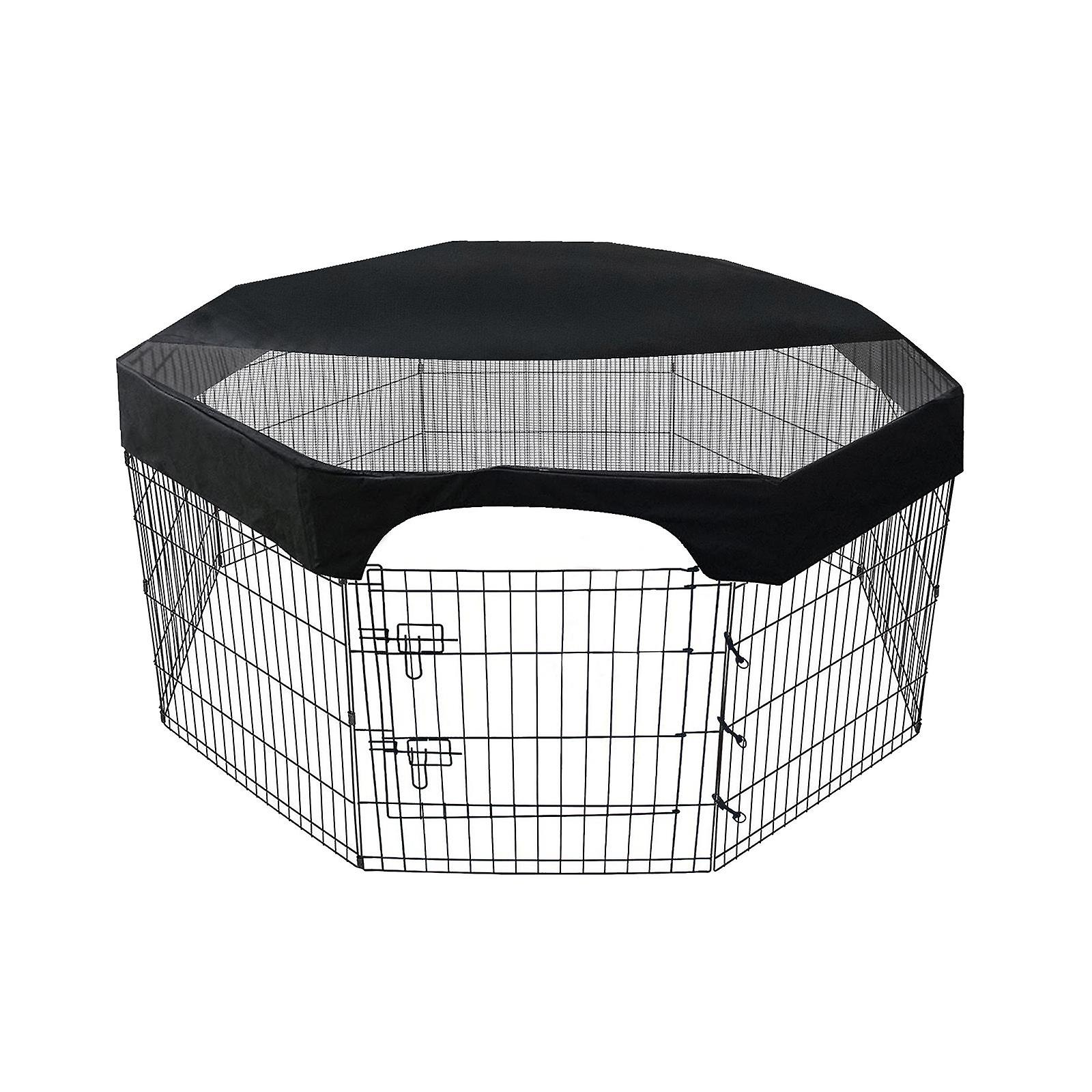 24 ίντσα Pet Playpen κάλυψη 8 επιτροπές οκτάπλευρη σκιά προστασίας σκυλιών δίχοντος πλέγματος φράχτη κατοικίδιων ζώων