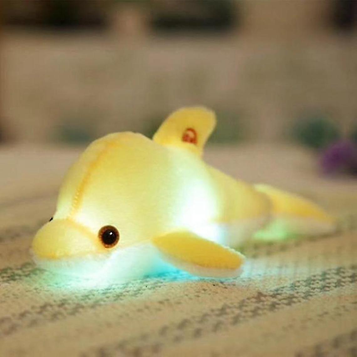 Cute Led Light Fixture Dolphin Yellow Pillow