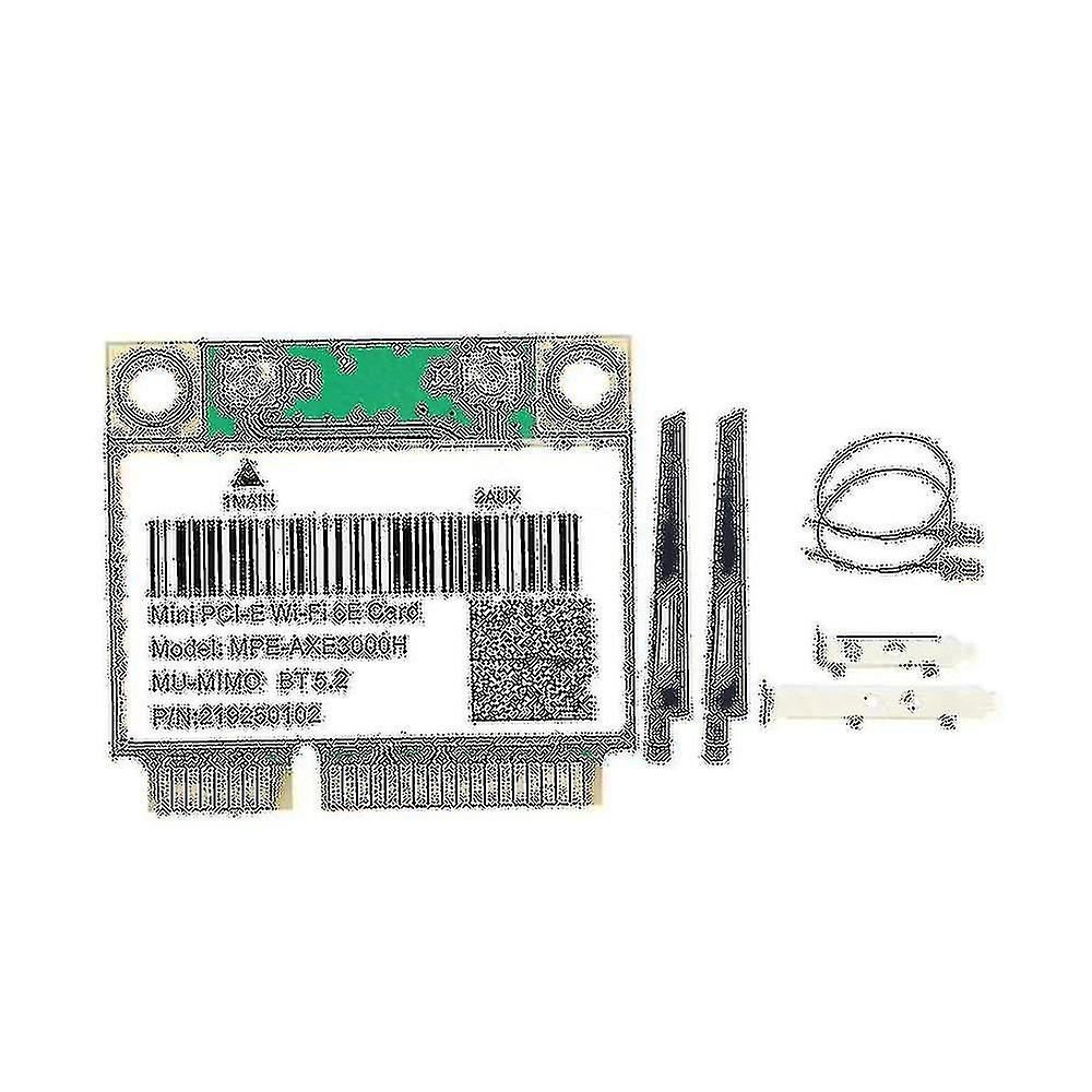 -axe3000h Wifi Card Adapter + antena Wifi 6e 2400mbps Mini Pci-e Pentru Bt 5.2 802.11ax 2.4g/5g/6GHz Wl