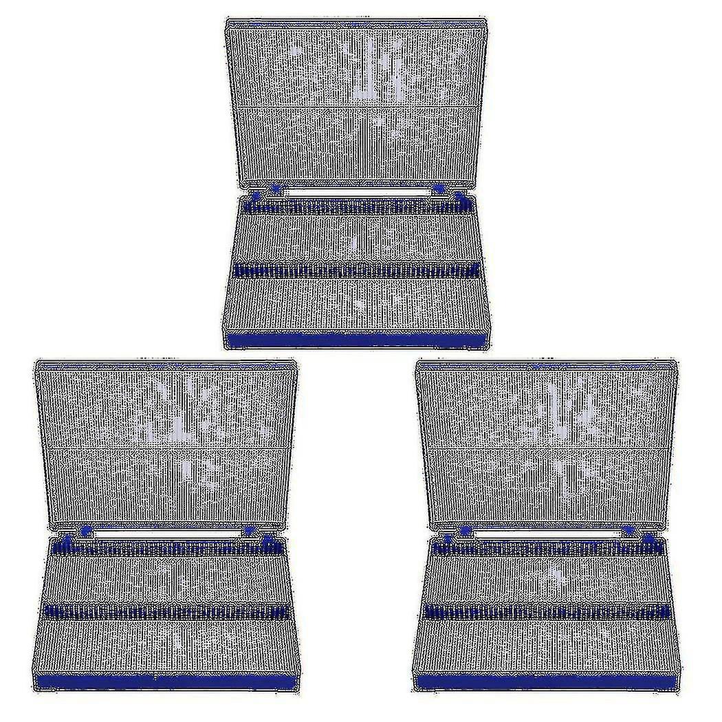 Royal Blue Plastic Rectangle Hold 300 Microslide Slide Microscope Box
