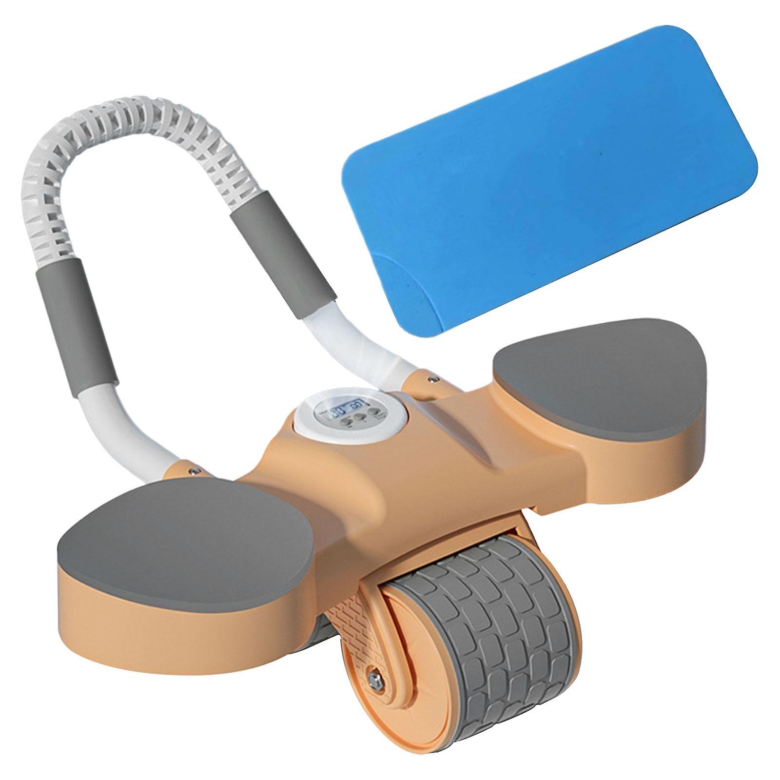 Abdominal Roller Wheel with Elbow Support Automatic Return Fitness Equipment orange