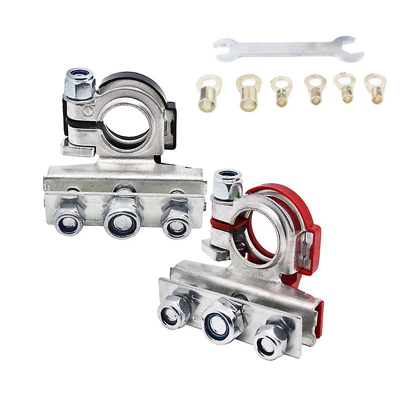 A Pair Of Automobile Battery Terminal Disconnection Close Connector 6v 12v 24v Pure Copper Pile Head Quick Release Rable Clamp