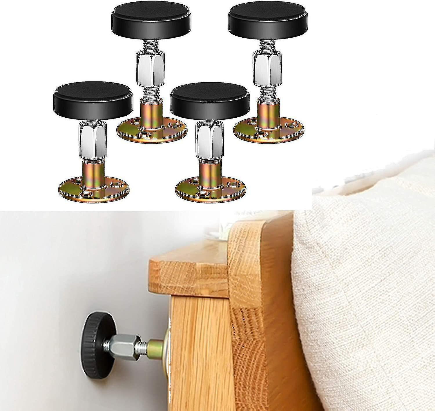 4pcs Adjustable Threaded Bed Frame Anti-shake Tool,bedside Anti Shake Tool For Beds Cabinets Sofas (