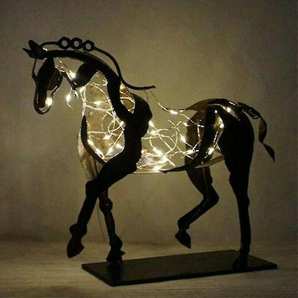 Metal Three-dimensional Openwork Adonis-horse Sculpture Decorative Ornaments