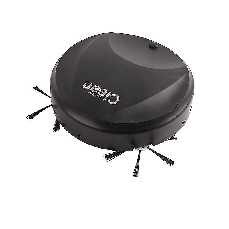 Robotic Vacuum Cleaner Smart Wireless Low Noise USB Charging Automatic Clean Robot for Sweeping and Mopping Black 