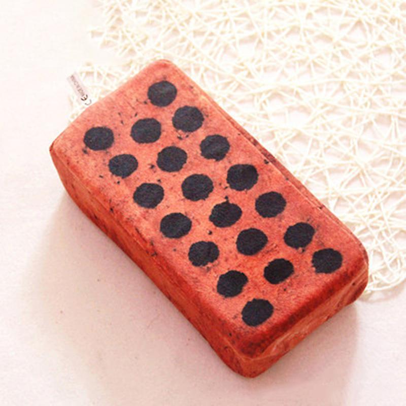 Simulation Pillow with Brick or Wood Shape Interesting Durable Soft Washable Absorption Unique for