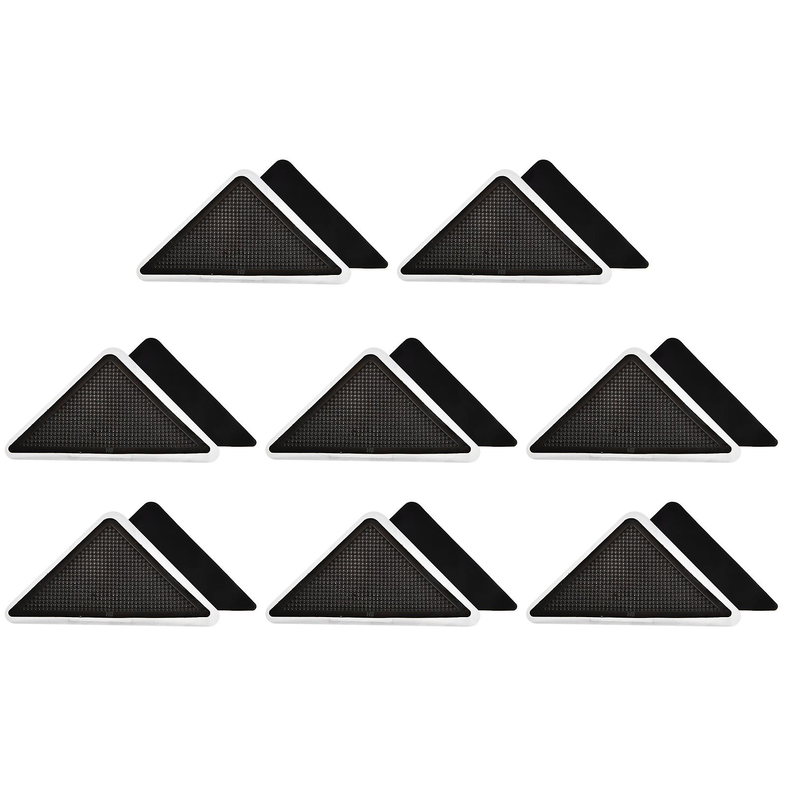 8 Set Rug Tape Anti Slip Rug Tape Triangular Rubber Rug Pad Washable Carpet Fastener for Tile Floor