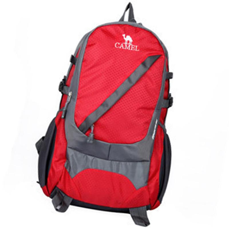 クライミングバックパック大容量防水ナイロンパックバックハイキングキャンプサイクリングレッド用