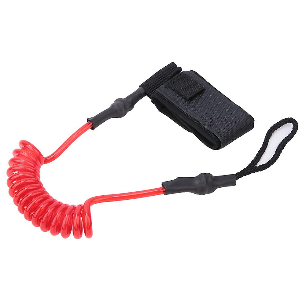 Durable TPU Elastic Surfboard Foot Rope Leash Ankle Stretchable for Paddle Board Surfboardred white