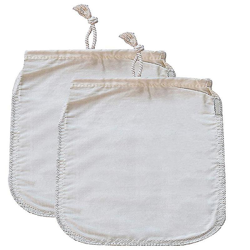 Tissu à fromage 2 pièces, sac en étamine à cordon de maille fine, tissu à fromage à usage multiple pour filtrage, Reus