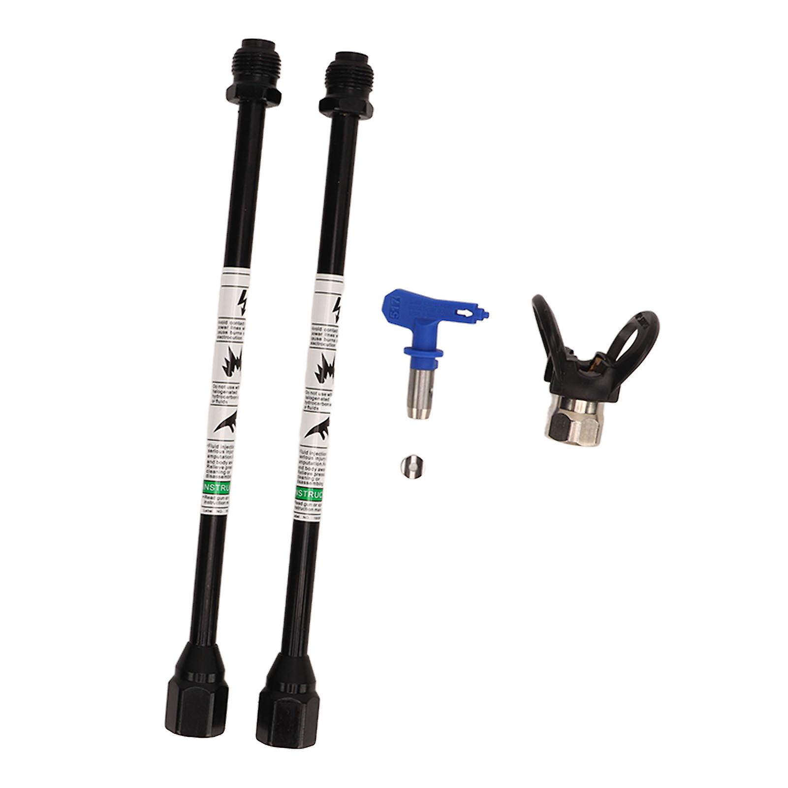 2PCS Spray Extension Rod G7/8 14 Stainless Steel Sprayer Tip Extension Pole Replacement for Home Black