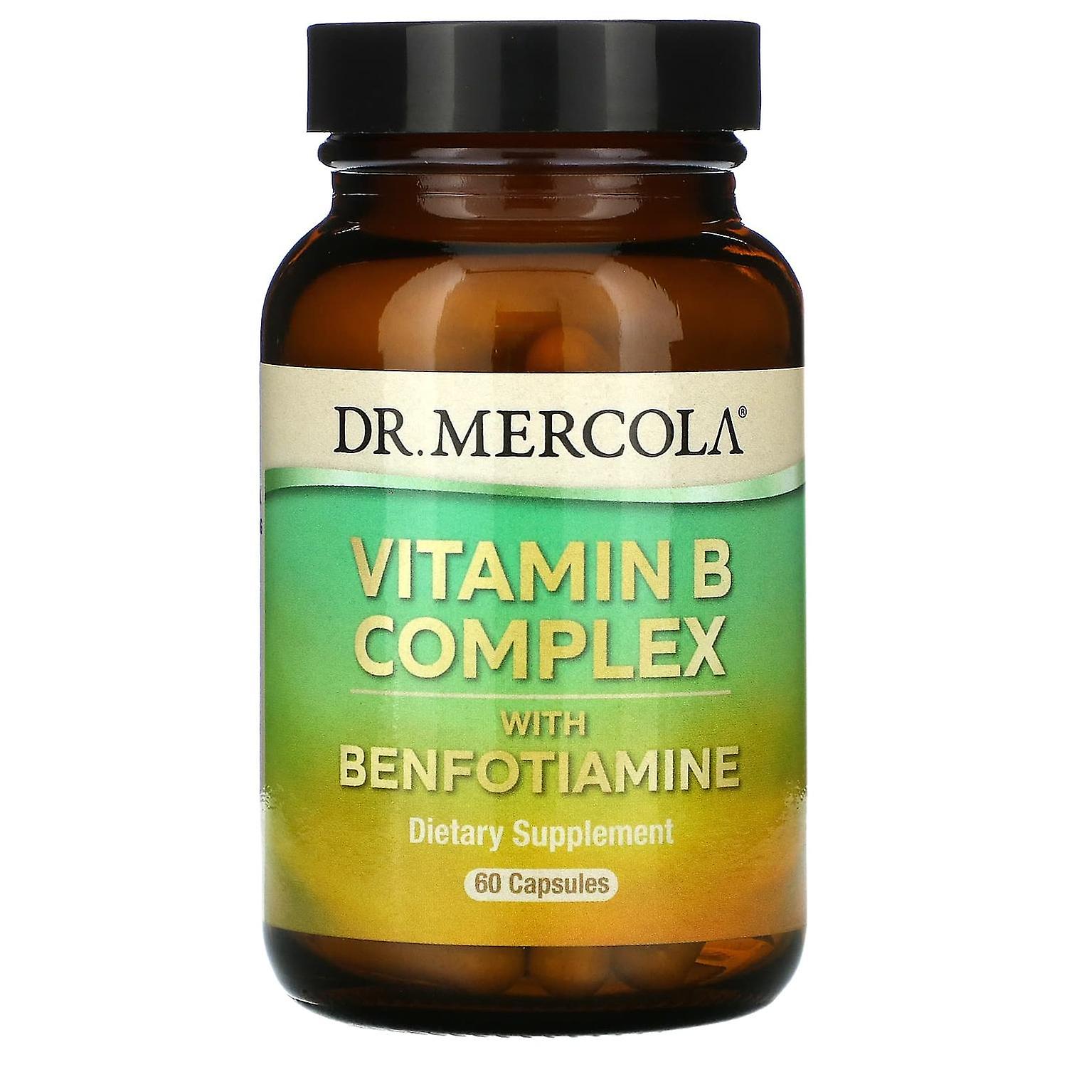 Dr. Mercola, Vitamin B Complex with Benfotiamine, 60 Capsules