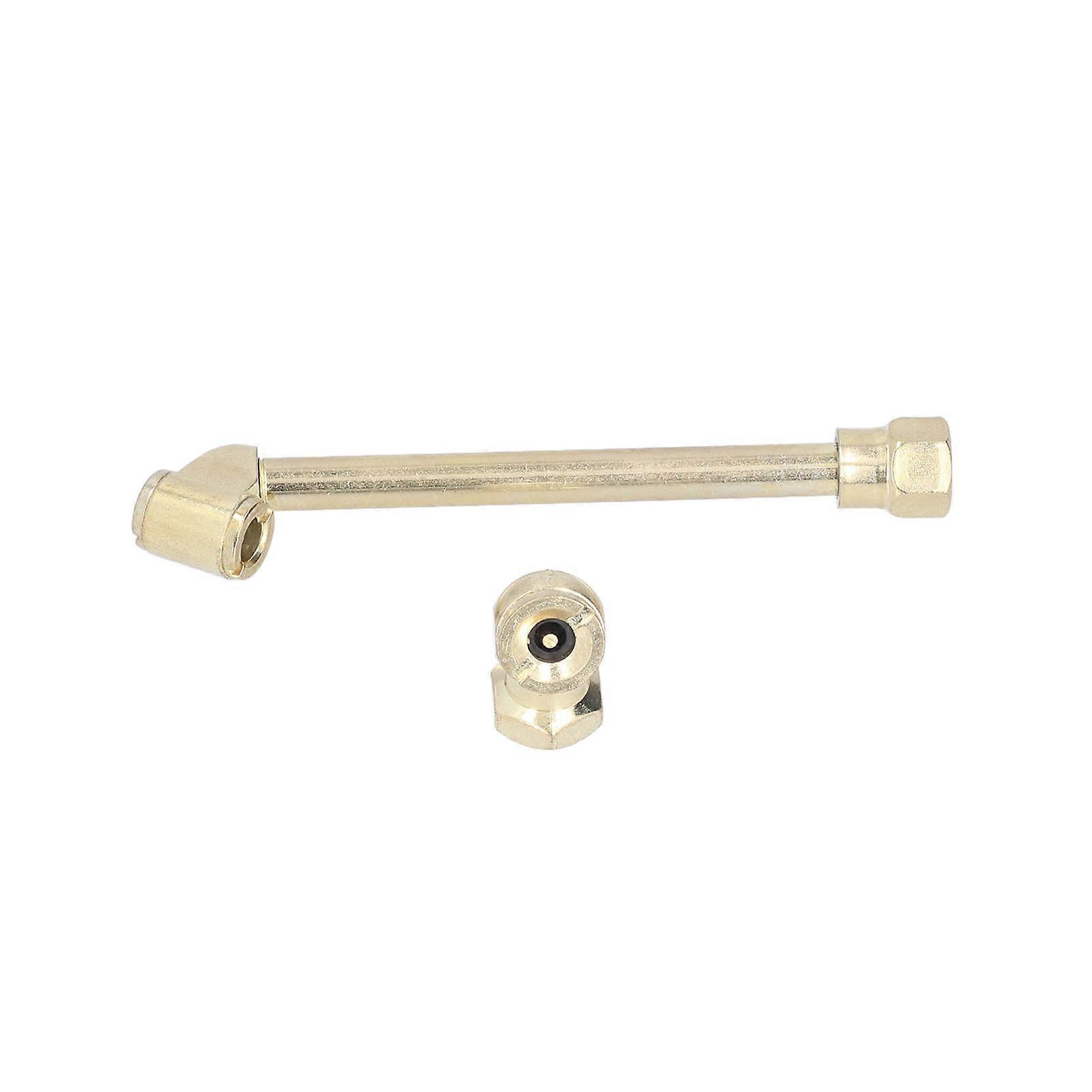 Tire Inflator Air Chuck Dual Head G1/4 Female Thread Pump Nozzle Rod for Motorcycles Trucks