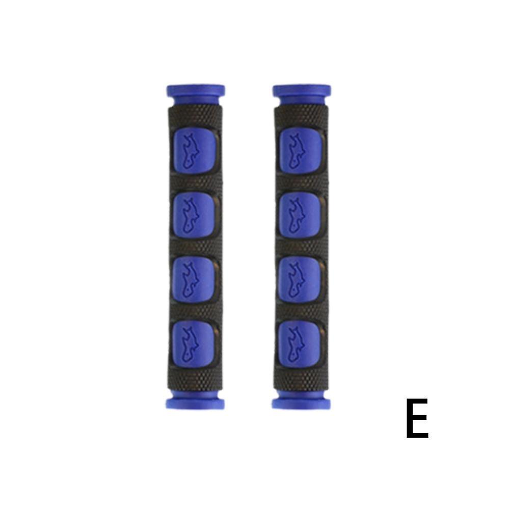 1 pair of blue (E)$ motorcycle bicycle brake handle cover horn cover handle rubber handle cover rubber