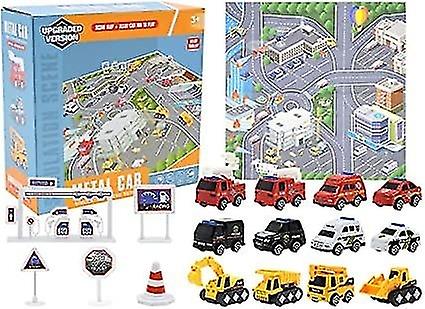 Advent Calendar 2022, Christmas Advent Calendar for Kids, Christmas Countdown Car with Carpet, Boys
