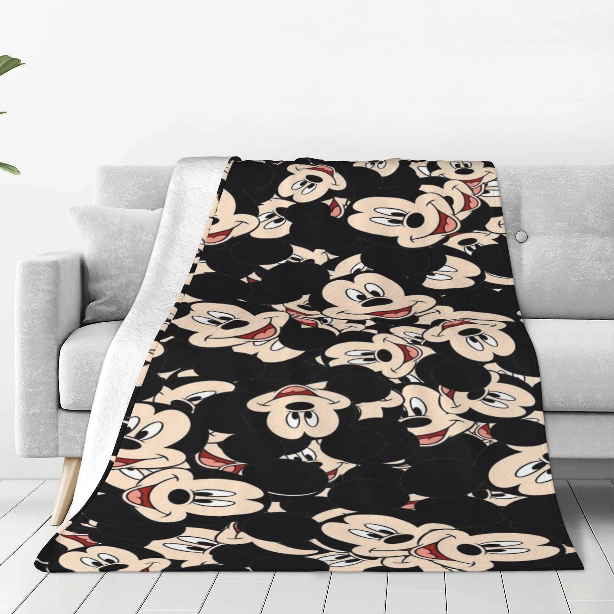 Mickey Mouse Throw Blanket Soft Plush Travel Blanket For Bedroom Living Room Couch Office All Season Gift For Women Men Girls Boys