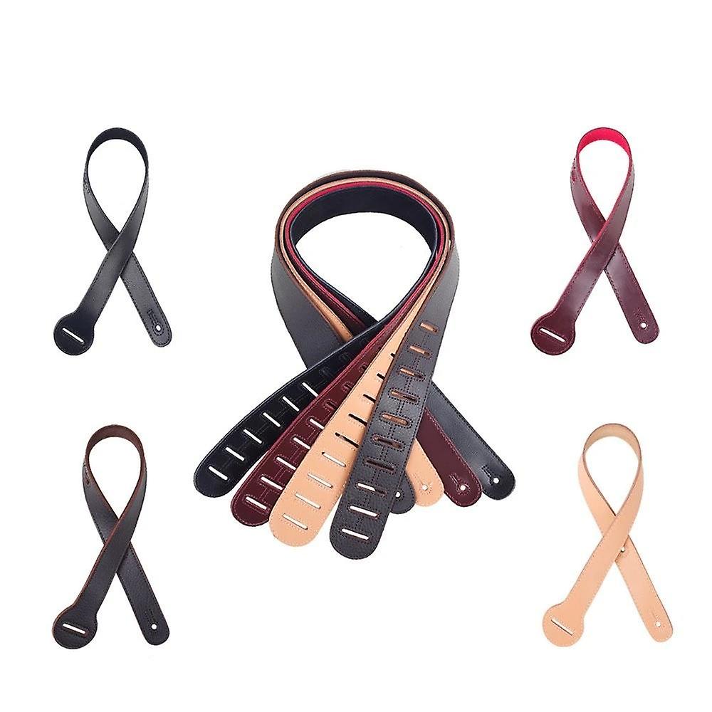 Adjustable Guitar Strap Leather Shoudler With Jointing Belt Universal
