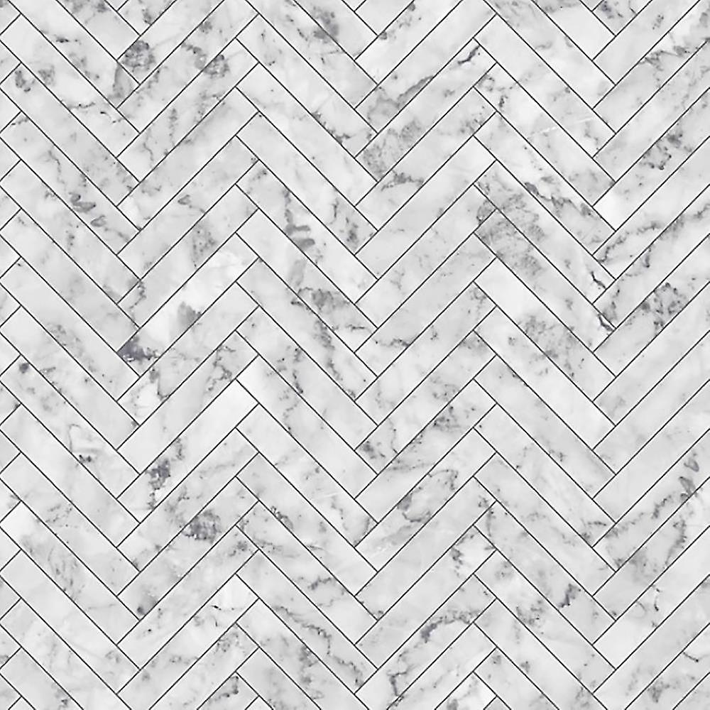 Marble Chevron White Wallpaper