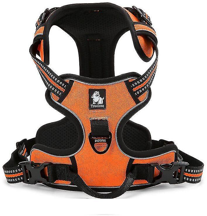 No Pull Dog Harness Reflective Adjustable With 2 Snap Buckles Easy Control Handle