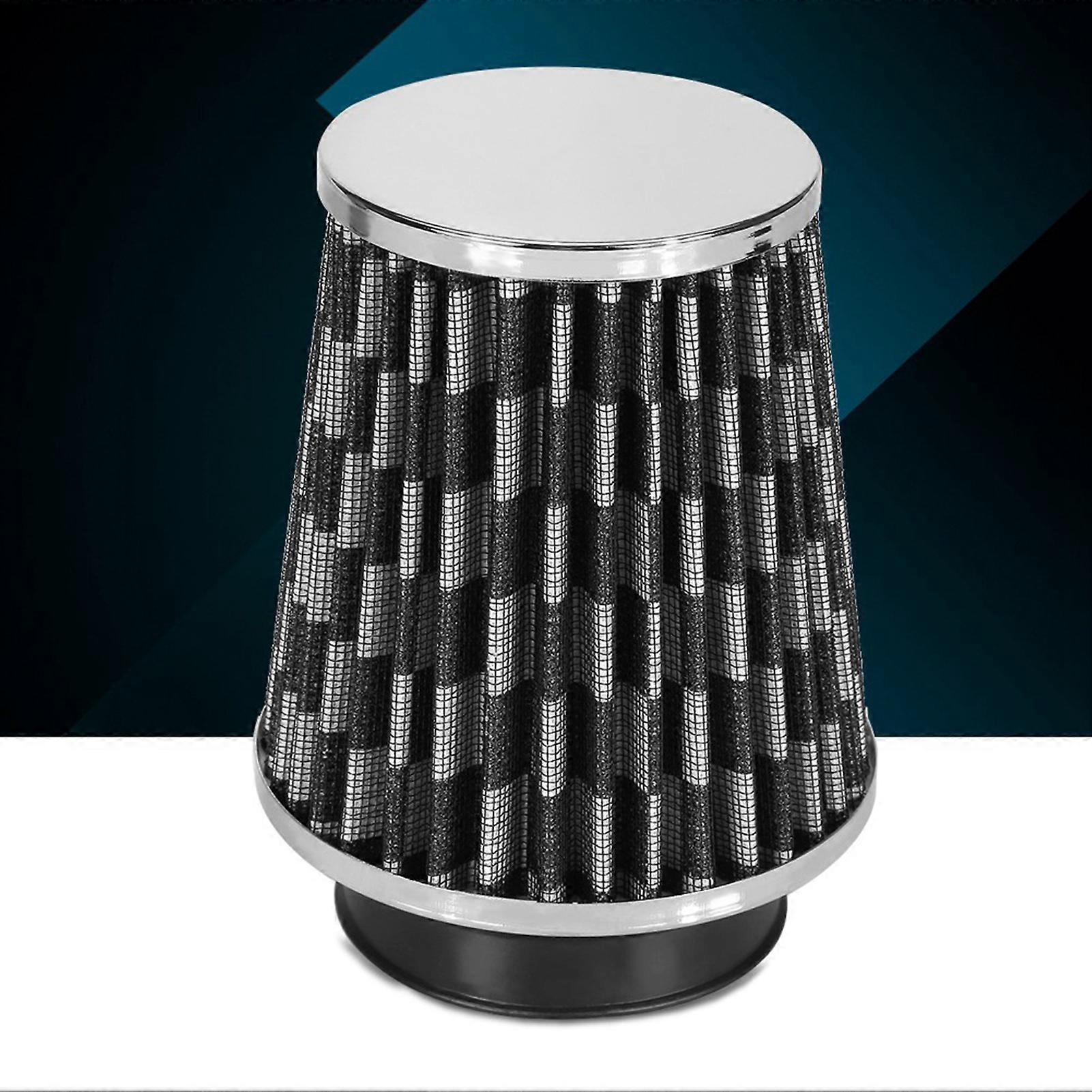 Car High Flow Cold Air Filter Intake Induction Kit High Power Mesh Cone Black