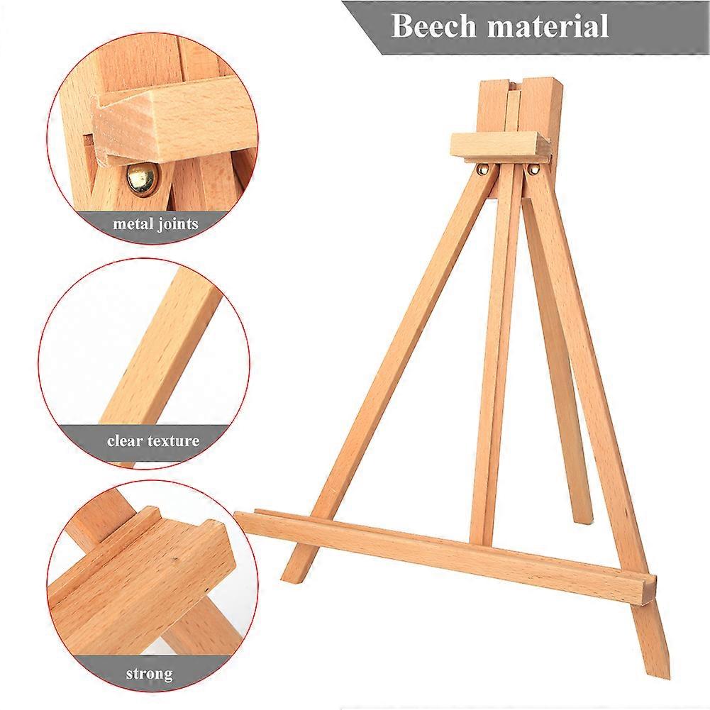 Small Beech Table Easel Stand 73cm Desktop Photo Display