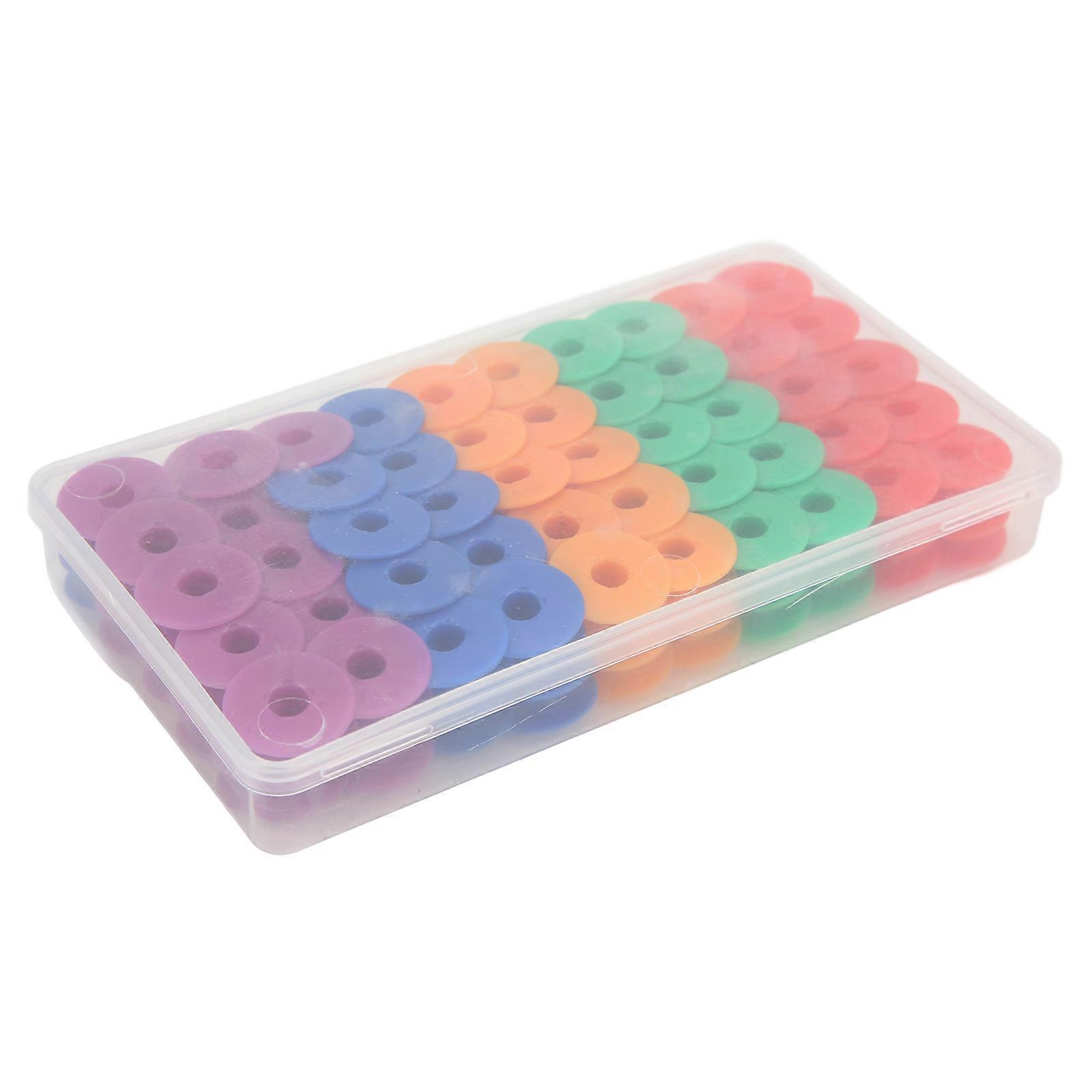 100pcs Bobbins Colorful Premium Plastic Sturdy Durable Wide Application Time Saving Plastic Bobbins