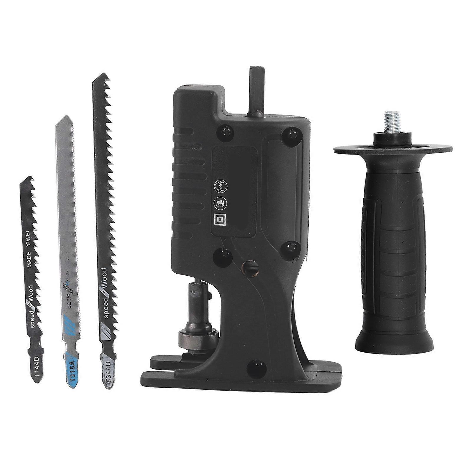 Electric Drill to Reciprocating Saw Adapter Chainsaw Conversion Head Saw Blades Handle Kit