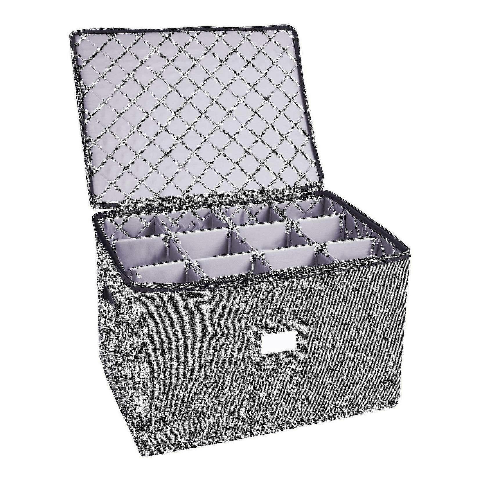 Wine Glass Storage for 12 Glasses - Foldable Box, Versatile Storage Solution for Wine and Clothing