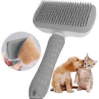 Hundekatzenbürste, selbstreinigende Tothaarbürste für Katze Hund, effektive Entfernung von bis zu 95% der abgestorbenen Haare und tomentösen Haare, geeignet für Hunde Katzen kurz