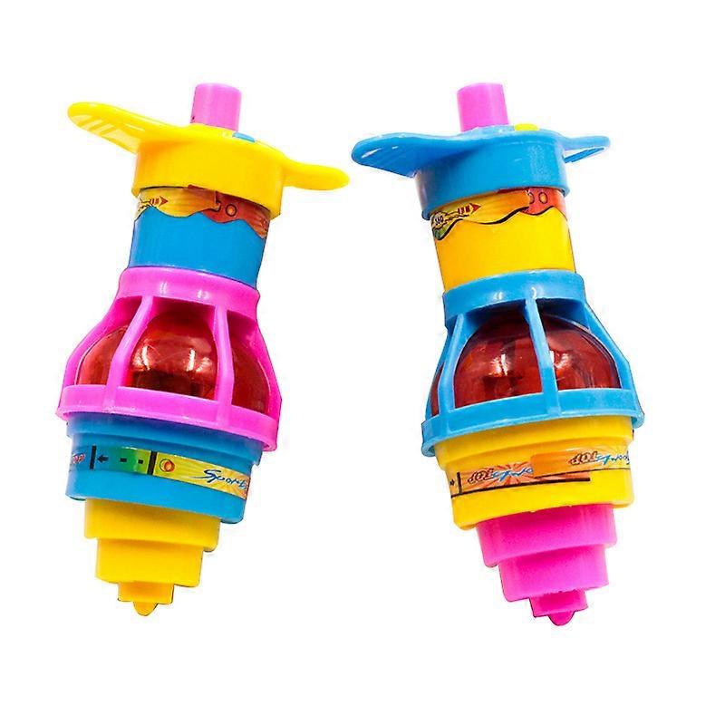 Led Light Up Flashing Ufo Spinning Tops(4pcs)