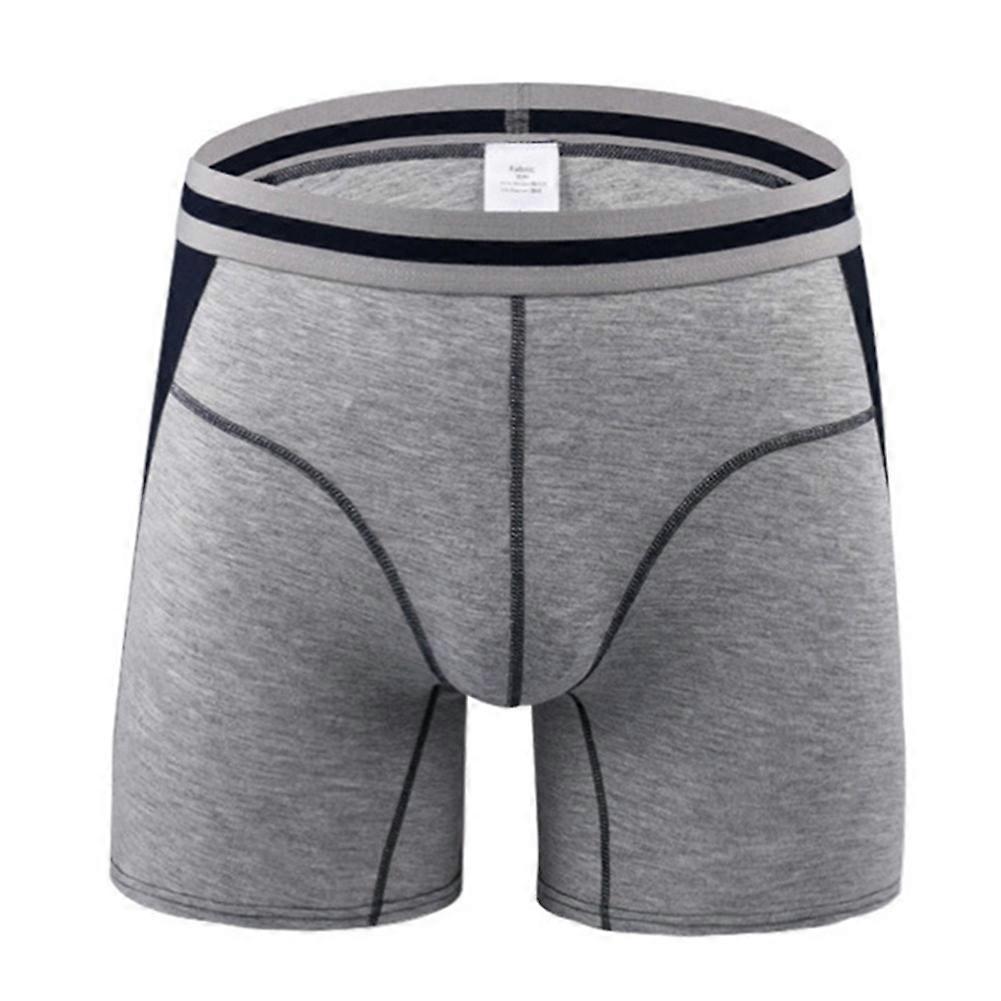 Mens Modal Underpants Long Leg Sports Underwear Silky Soft Boxer Shorts