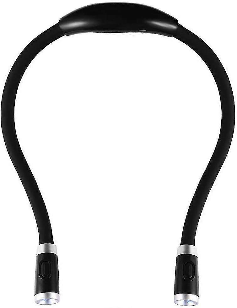 Book Light LED Reading Light Hanging Around Your Neck 4 LEDs Rechargeable USB 3 Brightness