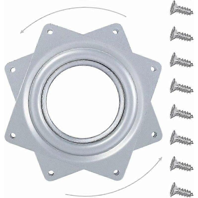 For 2024 Turntable Swivel Plate - Rotating Platform 360 Degree Rotating Square with Steel Ball Bearings for Kitchen Cabinet, Counter, Pantry (4 Inch)