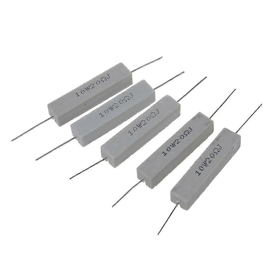 5x 10W 20 Ohm 5% Trådviklet Keramisk Cement Modstand 10 Watt