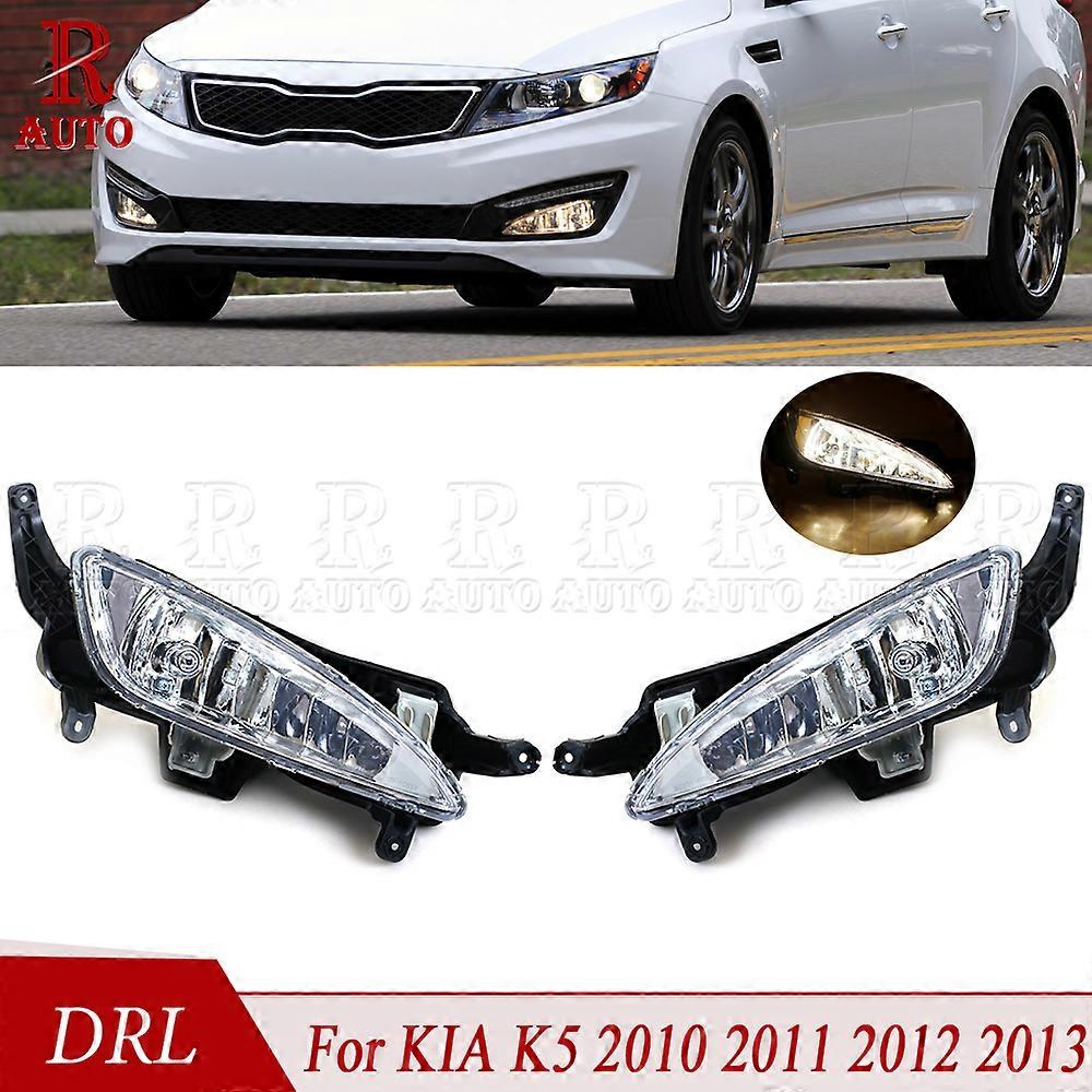 R-AUTO DRL Driver light For KIA K5 Optima 2010-2013 Car Front bumper Fog light Fog lamp 92201-4M000 / 92202-4M000 car-styling