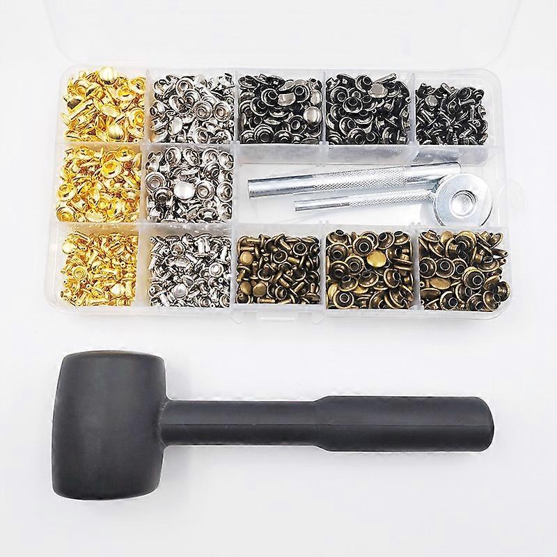 INF Rivet Tool Set with 480 Sets of Rivets with Double Lids