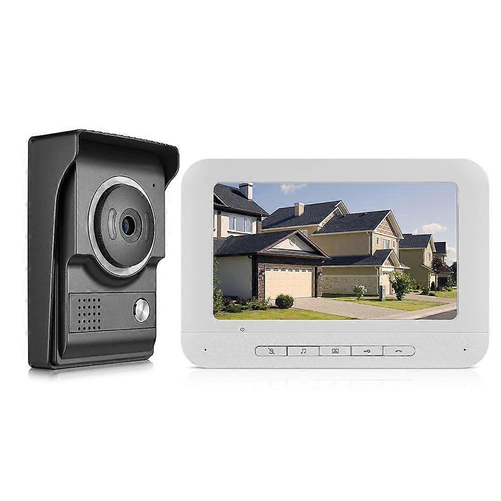 7Inch Video Door Phone Doorbell Intercom Kit Tft-lcd Color Screen Indoor Monitor 1 Outdoor Camera Support Night Vision