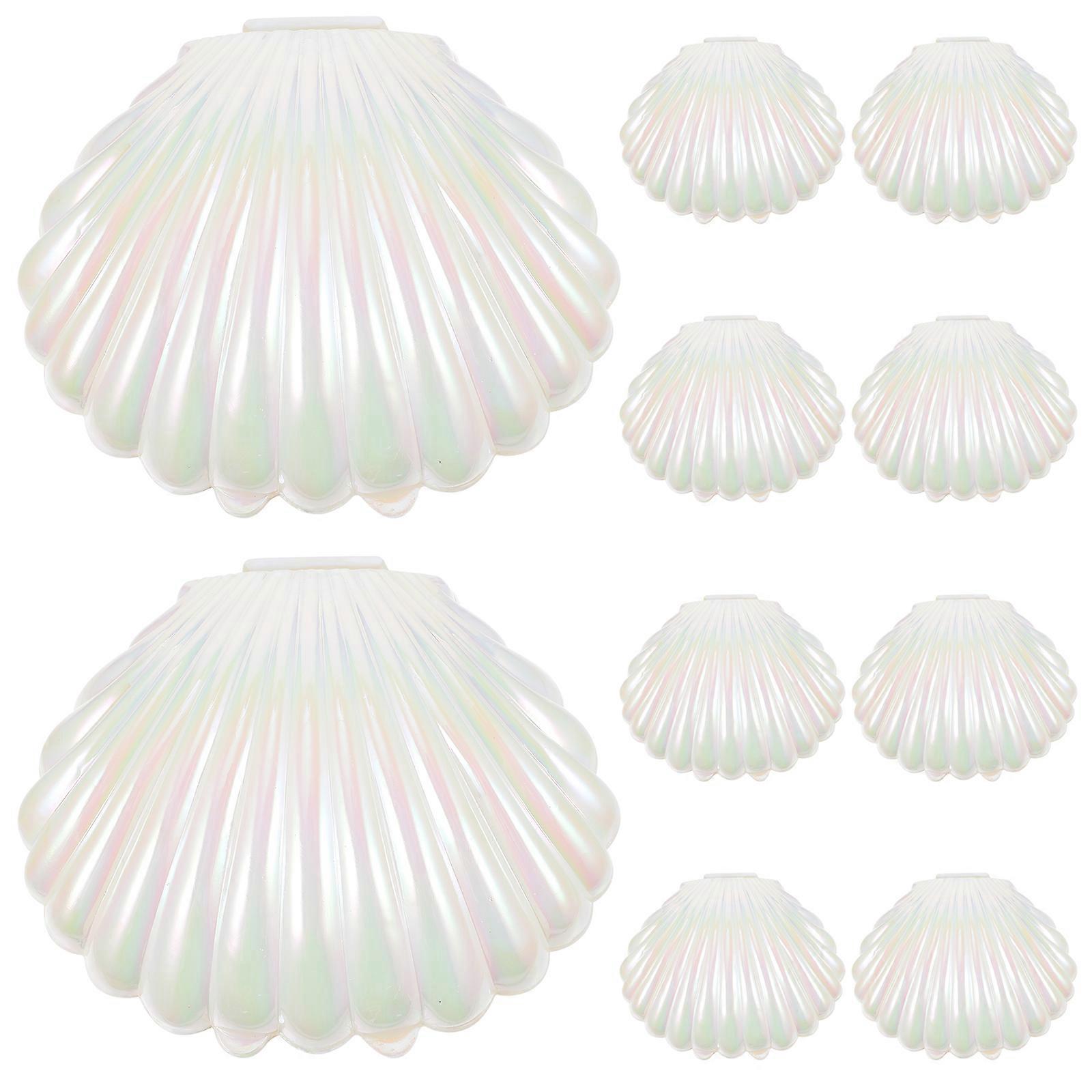 10pcs Shell Candy Boxes Shell Storage Container Jewelry Box Wedding Party Favor