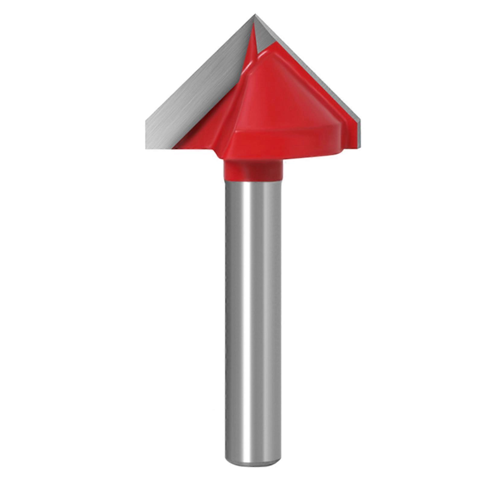 V-Groove Router Bit Carbide Tipped V Grooving Bit Woodworking Chamfer BevelS Cutter for Woodworking