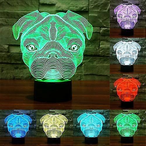 Dog Shape 3d Touch Switch Control Led Light