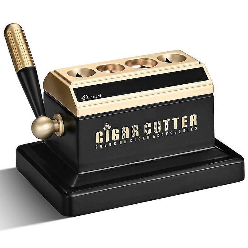 Zigarrenschneider, Zigarrenmesser Scharfer O-förmiger 4-Loch-Schnitt Desktop Zigarrenmesser V-förmiger Zigarrenschneider