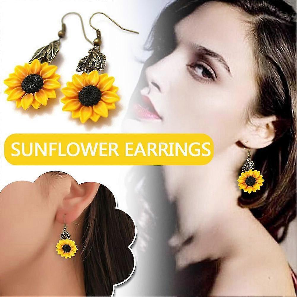 Sunflower Drop Earrings
