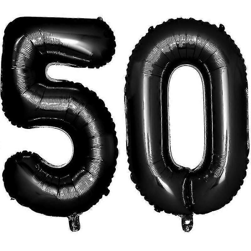 2pcs Number Balloons Black